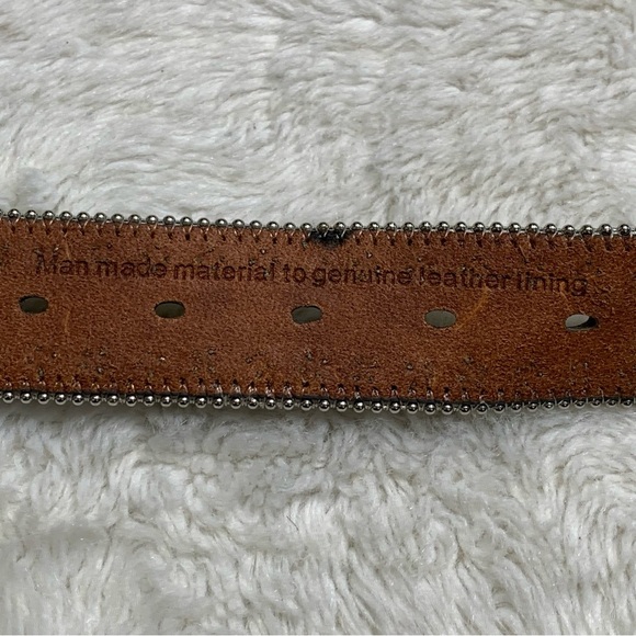 Blazin Roxx Women’s Nocona Snakeskin Embossed Rhinestone Brown Belt main image 8